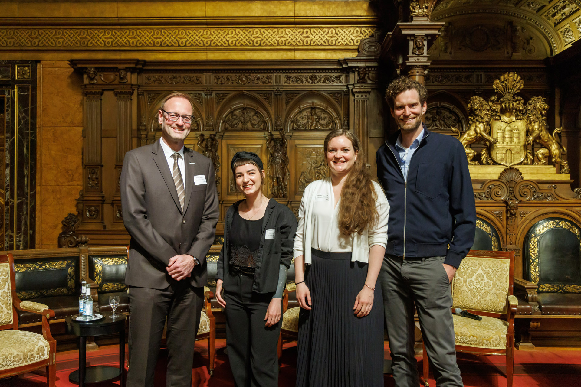The panel (left to right): Michael Schade, Valentina Birke Margarete Schneider (Gamecity Hamburg) & Tobias Kringe / Photo by Marcelo Hernandez